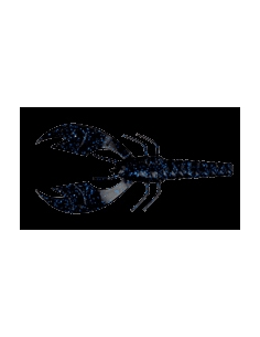 Craw Papi 3-3/4" color negro/purpurina azul