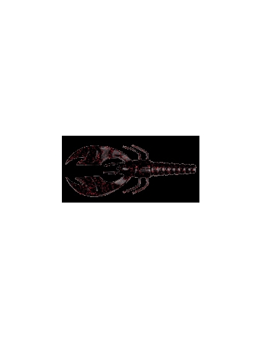 Craw Papi 4-1/2" color negro/purpurina roja