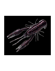 Craw Bug 3-1/4" color negro/purpurina roja