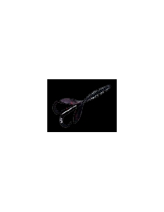 Wooly Hagtail 3" color negro/purpurina roja