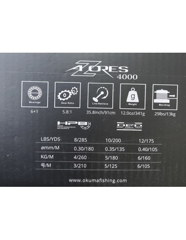 Okuma Azores Blue 4000