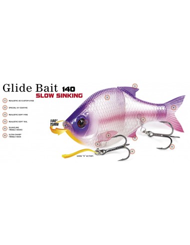 Glide Bait 140 SS color 486 MX Blue Gill