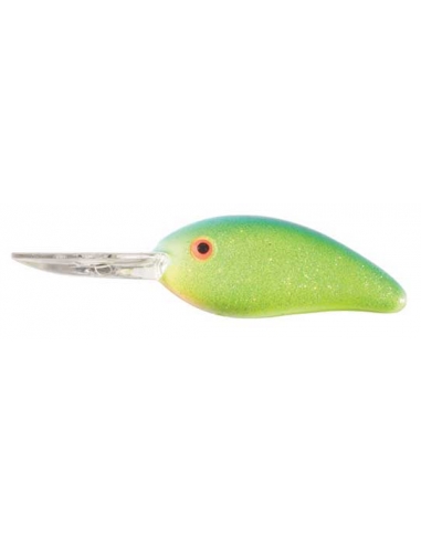 Fat Free Shad Fingerling BD5F color CBSP Chartreuse/Blue Sparkle