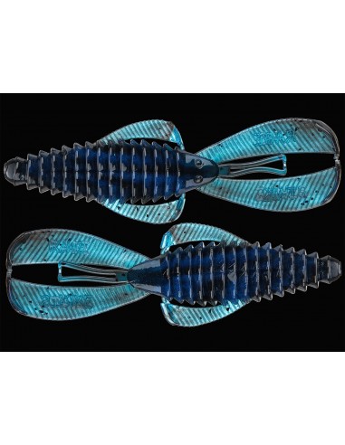 Rage Bug 4" color Black Blue Swirl 7pk