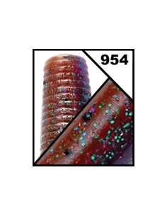 Senko 4" color 954 Purple/Cinnamon/Purple-Emerald Flake Lam.