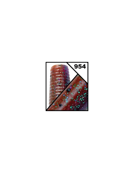 Senko 4" color 954 Purple/Cinnamon/Purple-Emerald Flake Lam.