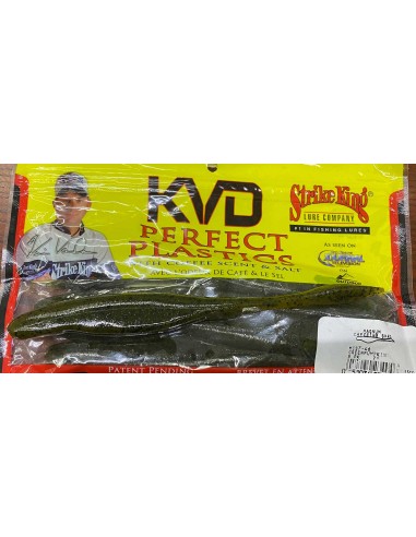 KVD Caffeine Shad 5" color Green Pumpkin