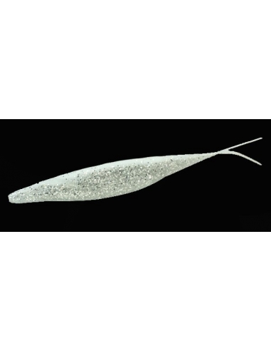 Sakamata Shad 6" color 31 White clear Silver Flakes