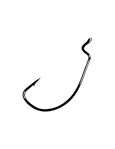 Gamakatsu Worm Hook O.S. Nº 2 bolsa de 6 anzuelos