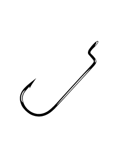 Gamakatsu Worm Hook Round Bend Nº 1/0 bolsa de 25 unidades
