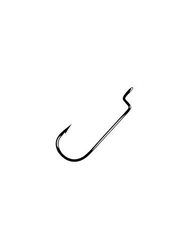 Gamakatsu Worm Hook Round Bend Nº 1/0 bolsa de 25 unidades