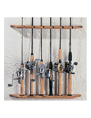 BPS Solid Oak Rod Rack Vertical