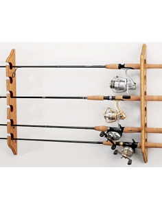BPS Solid Oak Rod Rack Horizontal