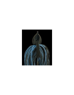 Flat Back Jig (10g)-3/8oz. color Black Blue Rubber
