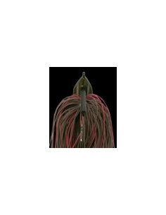 Flat Back Jig (10g)-3/8oz. color Brown Red Rubber