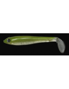 Paddle Tail 5" (125mm) color Smoke Chartreuse