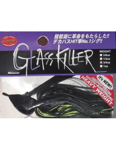 Glass Killer 1oz. (28g) color  Black Chartreuse
