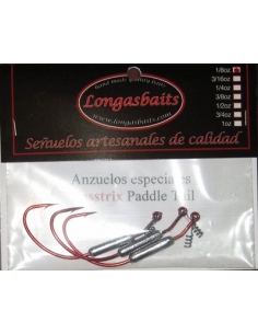 Longasbaits Basstrix Paddle Tail 4/0 Rojo