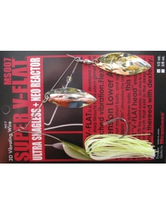 Super V-Flat 1/2oz (14g) DW color White Chartreuse