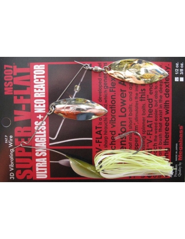 Super V-Flat 1/2oz (14g) DW color White Chartreuse
