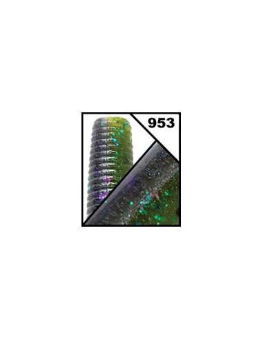 Nuevo Flappin´Hawg 4"  color 953 Smoke Purple&Blue Flake/Waterme