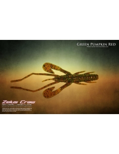 Zelus Craw color Green Pumpkin Red