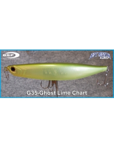 Bent Minnow 130 color Ghost Lime Chart