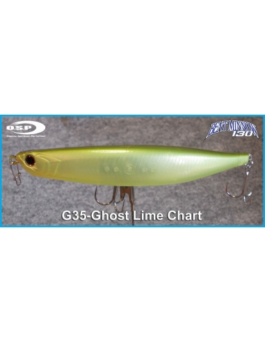 Bent Minnow 130 color Ghost Lime Chart