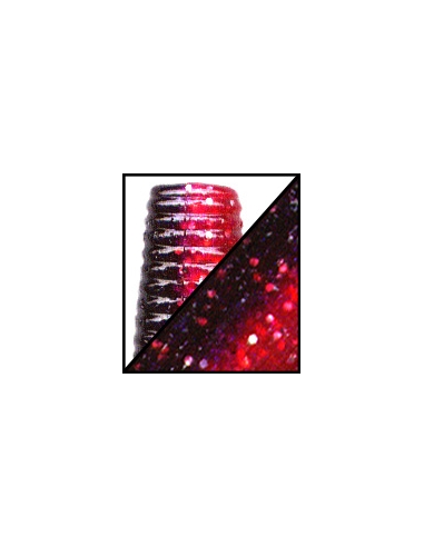 Senko 5" color 922 negro rojo/purpurina plata laminado