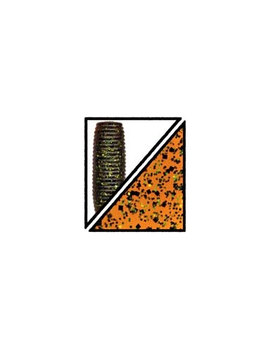 Baby Craw color 196 pumpkin/purpurina verde y negra