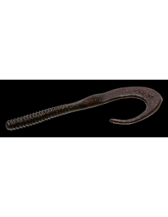 Dead Ringer Worm 8" color Black Red Glitter