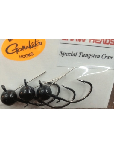 Tungsten Craw Head 3/16oz color Black