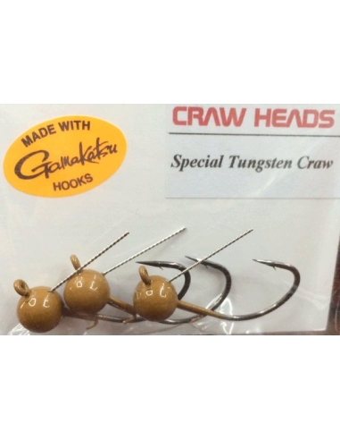 Tungsten Craw Head 3/16oz color Pumpkin