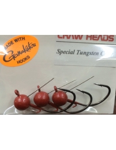 Tungsten Craw Head 3/16oz color Red Blood