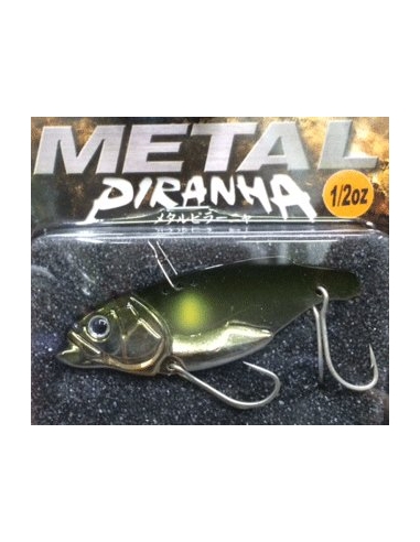 Metal Piranha 1/2oz color 03 Plating Green Back Ayu