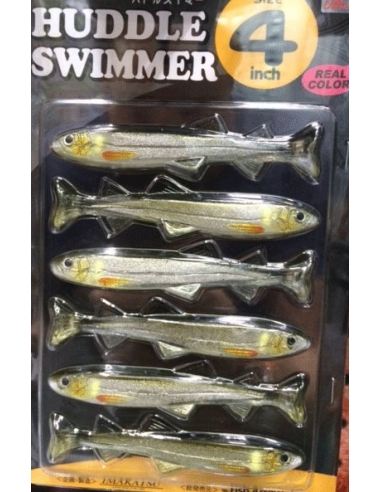 Huddle Swimmer 4" Real Color (ECO) 228 Half Skeleton Green Ayu