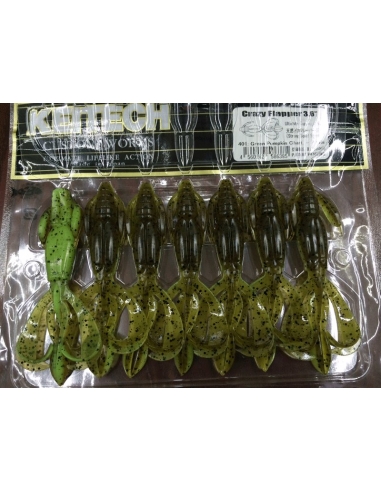 Crazy Flapper 3,6" color Green Pumpkin Chart