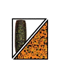 Flappin´Hog 3 3/4" color 196 pumpkin/purpurina verde y negra