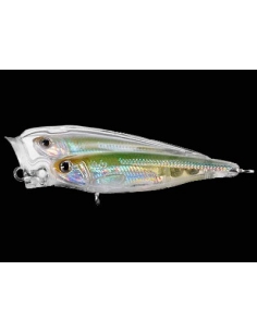 Glass Minnow Baitball Popper 3" 10g color Silver Green