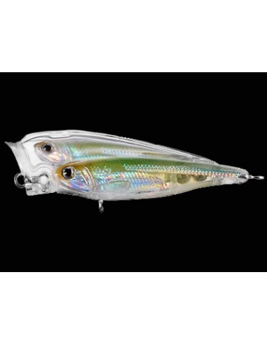 Glass Minnow Baitball Popper 3" 10g color Silver Green