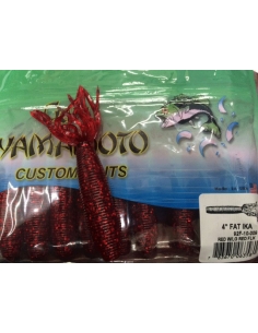 Fat Ika 4" color 009 Red/Red Flake