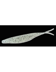 Sakamata Shad 8" color 125 Clear Pepper/Neon Flakes