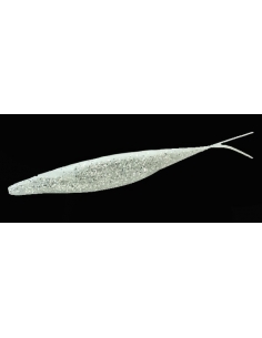 Sakamata Shad 6" color 31 White clear Silver Flakes