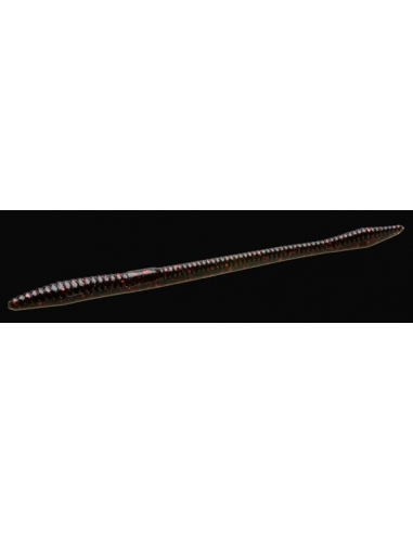 Trick Worm color negro/purpurina roja
