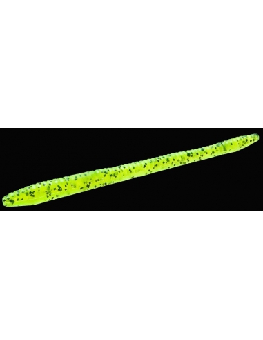 Finesse Worm color chartreuse/purpurina negra