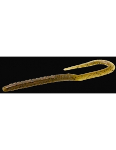 U Tail Worm color greenpumpkin/purpurina negra y roja
