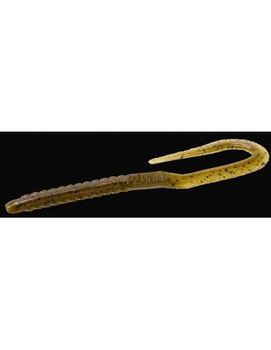 U Tail Worm color greenpumpkin/purpurina negra y roja