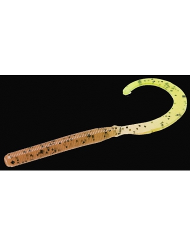 Curly Tail Worm color pumpkin/cola chartreuse