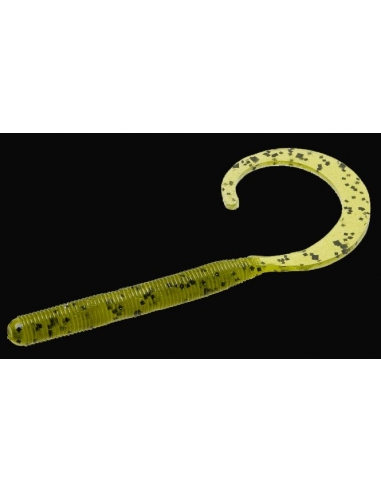 Curly Tail Worm color watermelon/purpurina negra