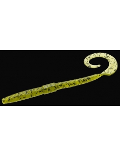 Shakey Tail Worm color watermelon/purpurina negra